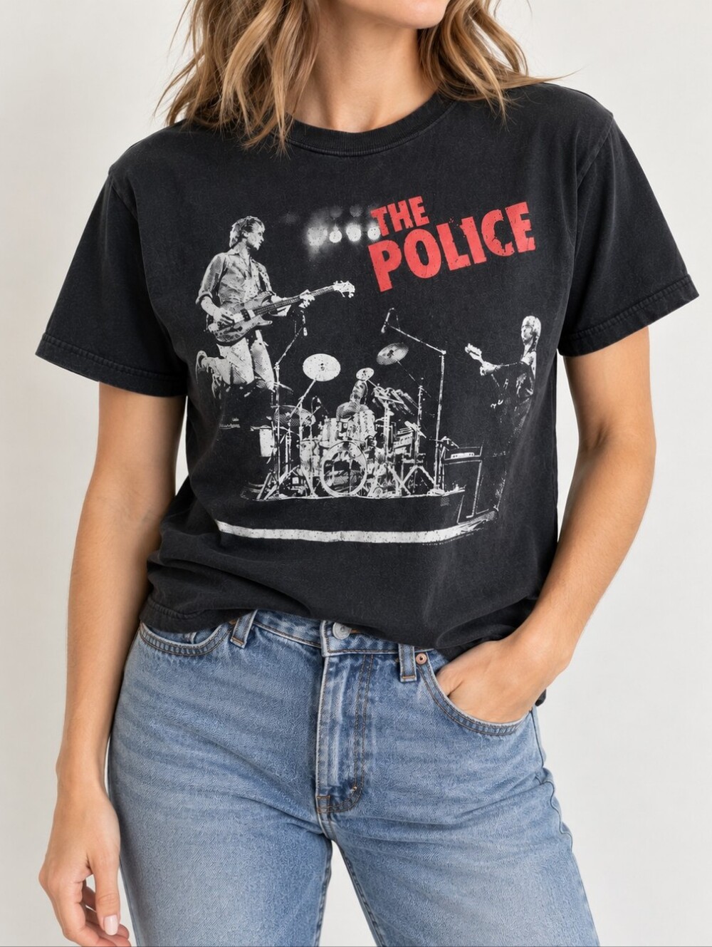 The Police 2007/08 Reunion Tour Concert Tee Black Graphic Band T-Shirt Size S